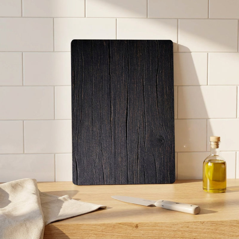 Rustic Charred Wood Grain Cutting Board