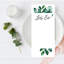 Feuilles de menu de feuilles de mariage tropicales imprimables pour imprimantes de bricolage, paquet de 52