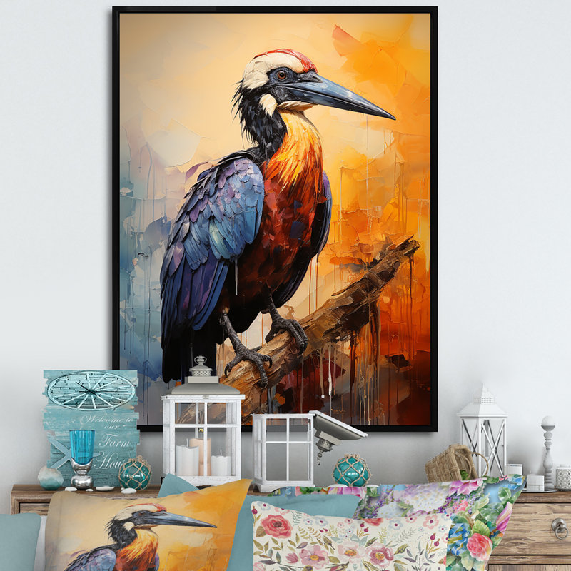 Coucher de soleil sur la côte Pelican Harmony IV - Pelican, art mural, Cadre flottant noir, 20" H x 12" W
