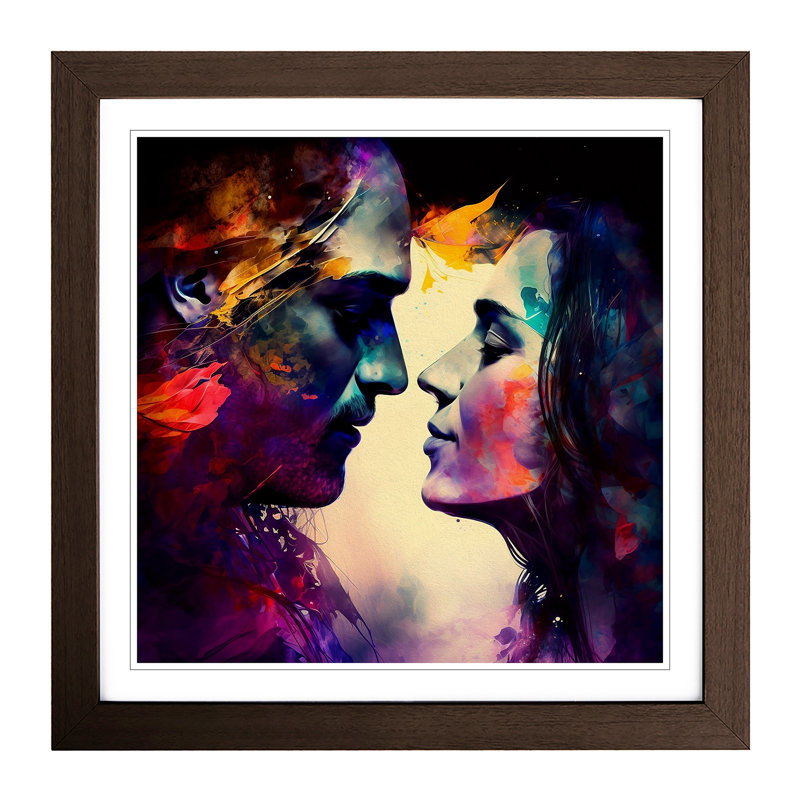 Lovers Digital Art - Framed Print, Walnut