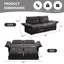 Canapé-lit 85 po multifonctionnel en chenille 85 po avec ports de charge USB-130118729