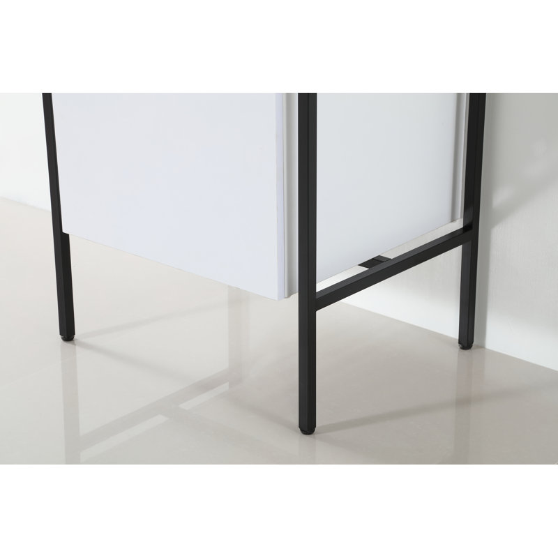 Ensemble de meuble-lavabo pour salle de bain simple 24 po Denelle, Blanc