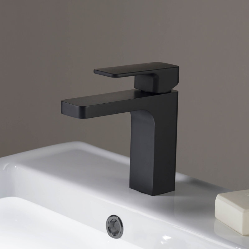 Blaze Single-handle Bathroom Faucet with Drain Assembly, Matte Black