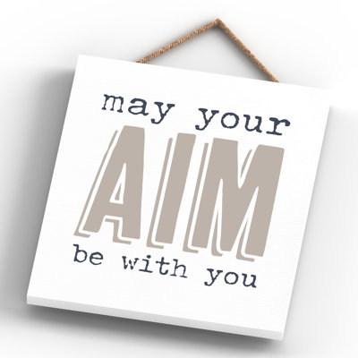 Vivid Squid Wholesale May Your Aim Be With You - No Frame Print on Wood