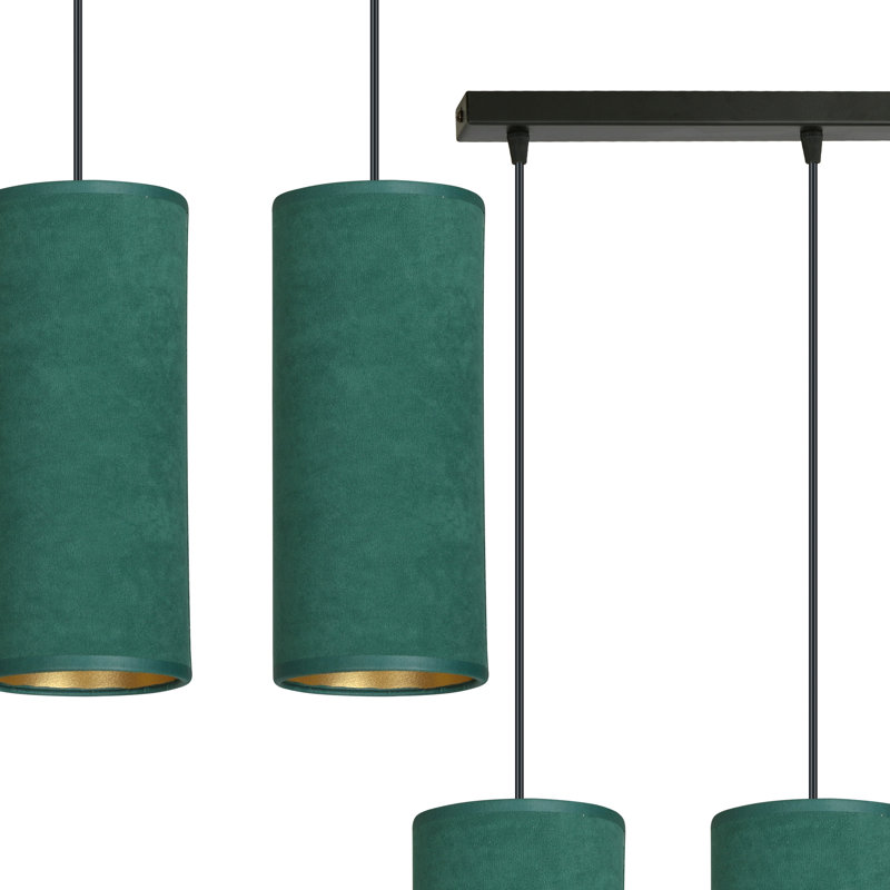 Ealidh 3 - Light Steel Kitchen Island Pendant, Green