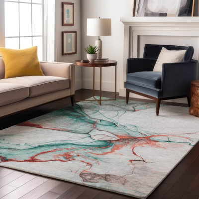 Tapis abstrait lavable à la machine de qualité supérieure AMF1690 Mehara