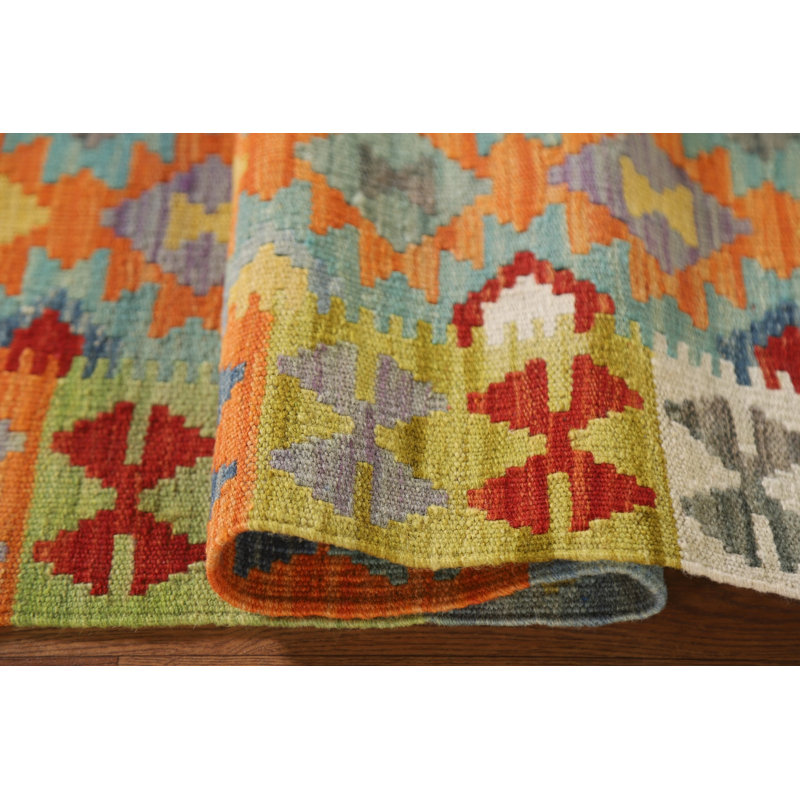 Multolor Kilim Reversible Wool Rug 3x4