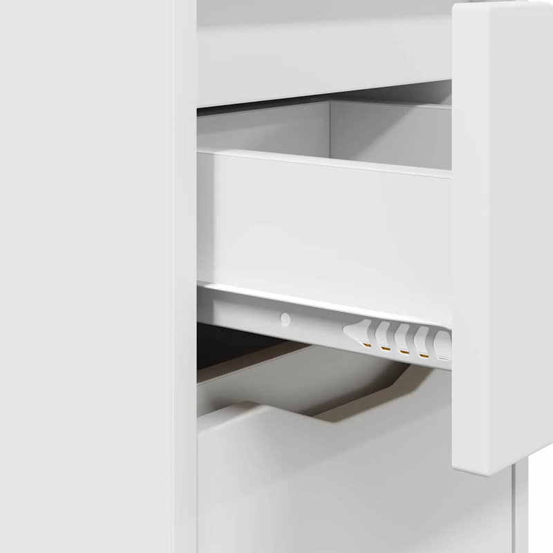30.5cm W Manufactured Wood Bedside Table, White