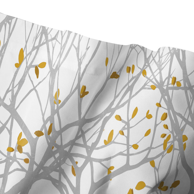 Bothell Floral Shower Curtain, Gray