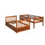Lit superposé Twintwin en bois massif avec échelles et rangement en noyer - Mobilier de chambre à coucher de qualité pour la maison