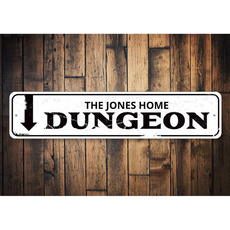 Plaque en aluminium Dungeon, H 6 po x l 24 po x P 0,06 po