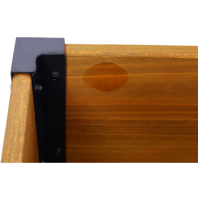 Lit surélevé rectangulaire en bois pour jardin