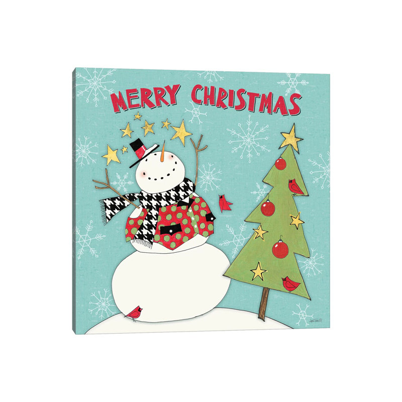 Snowman Sentiments IV by Anne Tavoletti - Wrapped Canvas Print, 45.72 cm H x 45.72 cm W