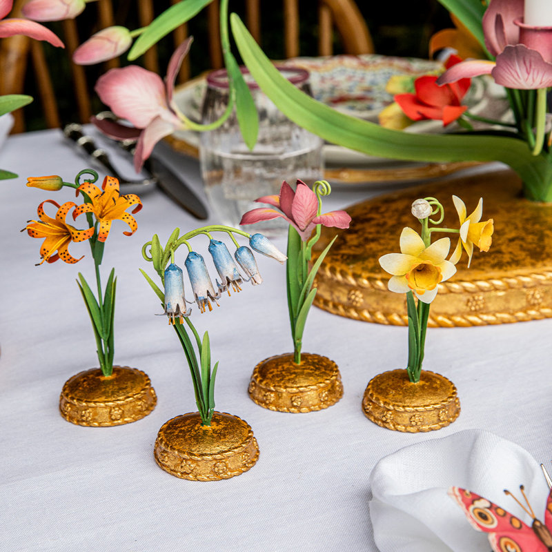 Meadow Walk Iris Place Card Holder - Pink