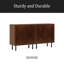 Armoire rustique, ensemble de 2 armoires de rangement, buffet classique