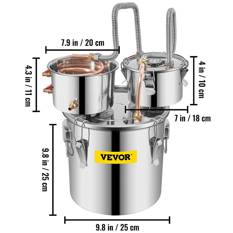 Balconera 8 Gallon Wine Alcohol Distiller Moonshine Still Boiler Home DIY