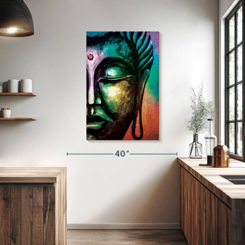 Visage de Bouddha Leisha, H 39 po x l 26 po