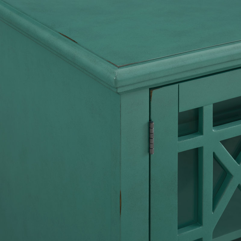 Ahmara 63'' Media Console for TVs up to 65”, Antique Teal-Green