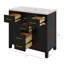 Ensemble de meuble-lavabo 36 po avec lavabo simple, armoire de rangement avec 4 tiroirs-575378876