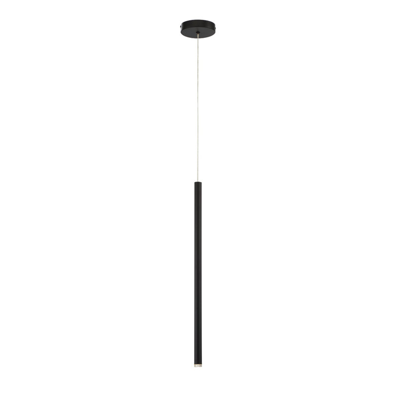 Navada 1 - Light LED Single Pendant, Black, Medium ( 24" H x 1" W x 1" D )