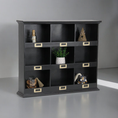Paliwal 9 Piece Square Fir Solid Wood Floating Shelf
