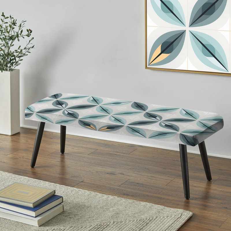 Banc rembourré noir damassé Submed Symmetry