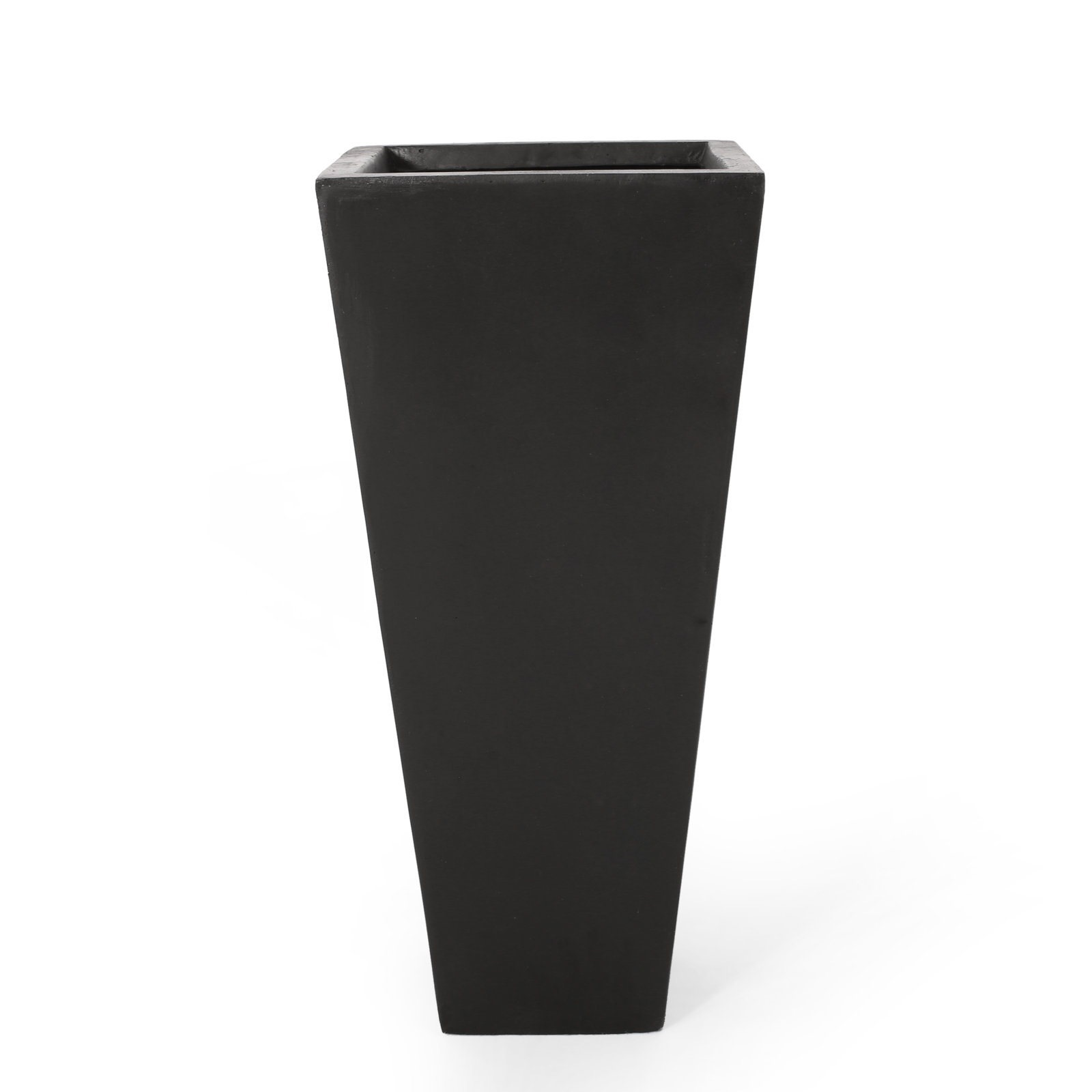 Devi 13" Pot Planter, Matte Black, 2