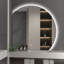 Wall Mounted Dimmable Semicircular LED Mirror Anti-Fog Backlit Lighted Bathroom Vanity Mirror-1877212052