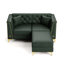 Canapé Chesterfield de luxe modulaire avec détails en similicuir et en métal