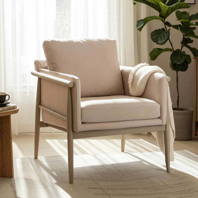 Fauteuil en cuir brossé Cozy