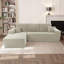 Canapé modulaire 105 po avec méridienne en L 105 po, canapé modulaire moderne avec assise profonde, canapé rembourré pour le salon et la chambre à coucher, aucun assemblage requis-122507502-121023634