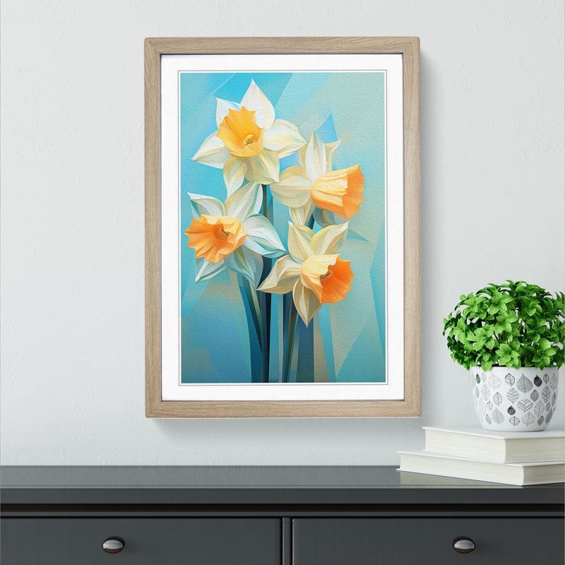 Single Picture Frame Print on Wood, 34cm H x 25cm W, Oak Framed