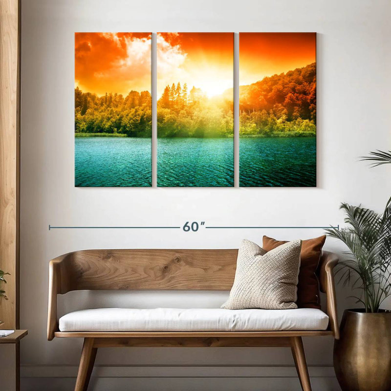 Alvord Dazzling Sunset Lake, H 32 po x l 50 po