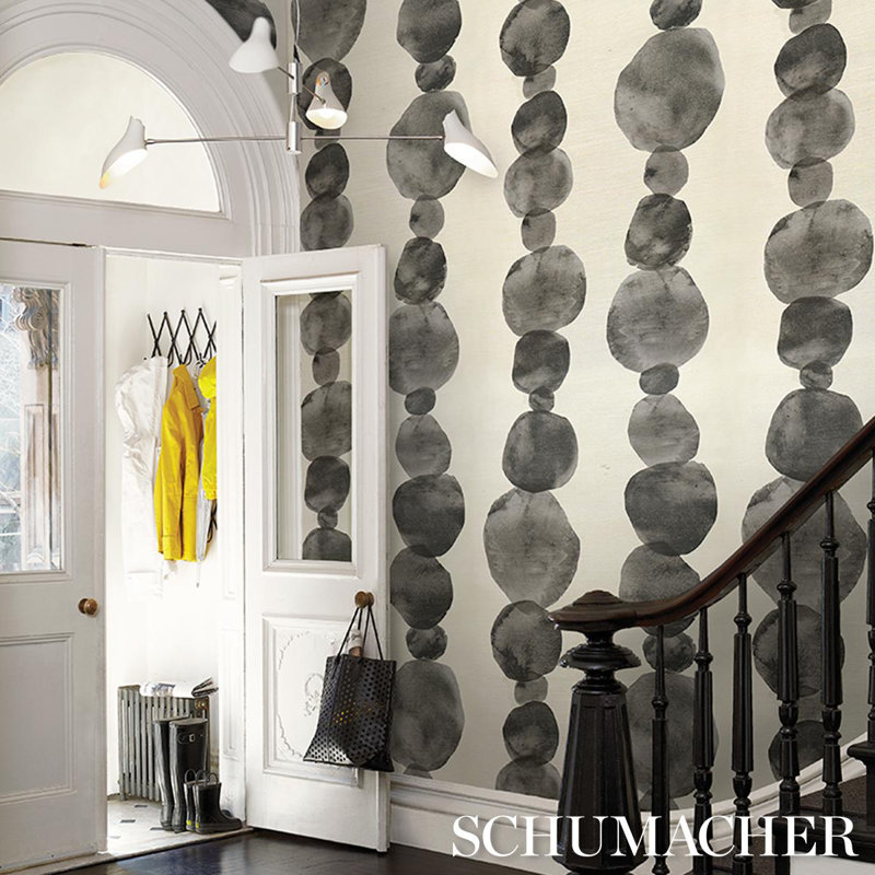Schumacher X Backdrop Hyperion Sisal Wallpaper, Black
