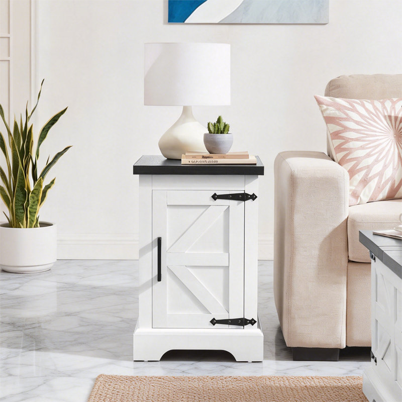 Table de chevet Farmhouse, Blanc
