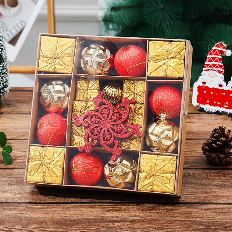 22 pièces d'accessoires de décoration de Noël boules de sapin de Noël incassables pour manteaux de cheminée