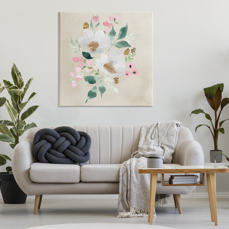 «Neutral Floral Beauty» par Lucille Price, H 36 po x l 36 po