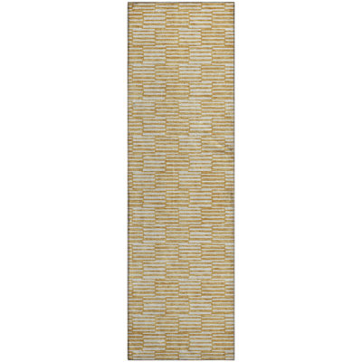 Premium Machine Washable Prisco Gold Rug
