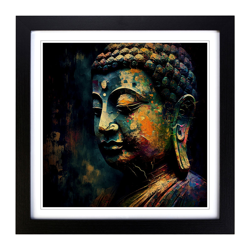 Buddha Expressionism - Framed Print, Black