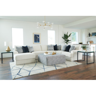 Canapé modulaire de coin avec repose-pieds de 153 po Mazekine