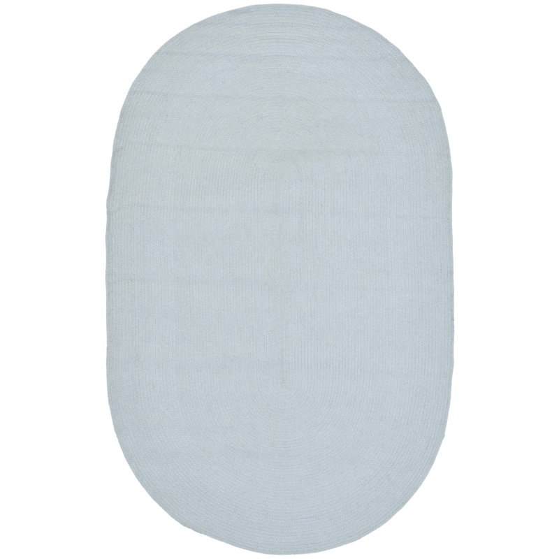 Tapis géométrique en coton tissé à la main Garbrand, Oval 6 pi x 9 pi