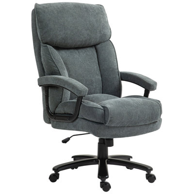 Big and Tall Executive Office Chair, Up to 450 lbs. Swivel Heavy Duty High Back Desk Chair, Gray