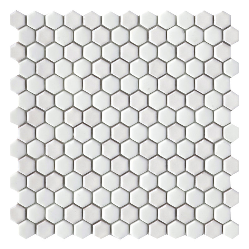 Confetti II Freddo 12 in. x 12 in. Glossy/Matte Glass Wall Tile (10.8 sq. ft./Case), White