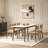 White Rectangular Sintered Stone tabletop Dining table-3113052