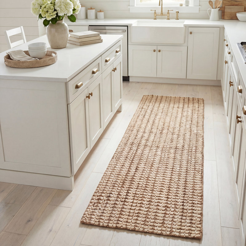 Tressie Hand-Woven Stain Resistant Jute Area Rug, Runner 2'3" x 8'