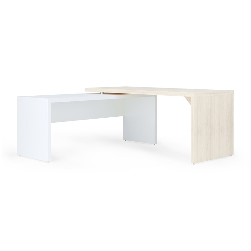 | Lucca | L Shape Desk with Reversible Return, Walnut