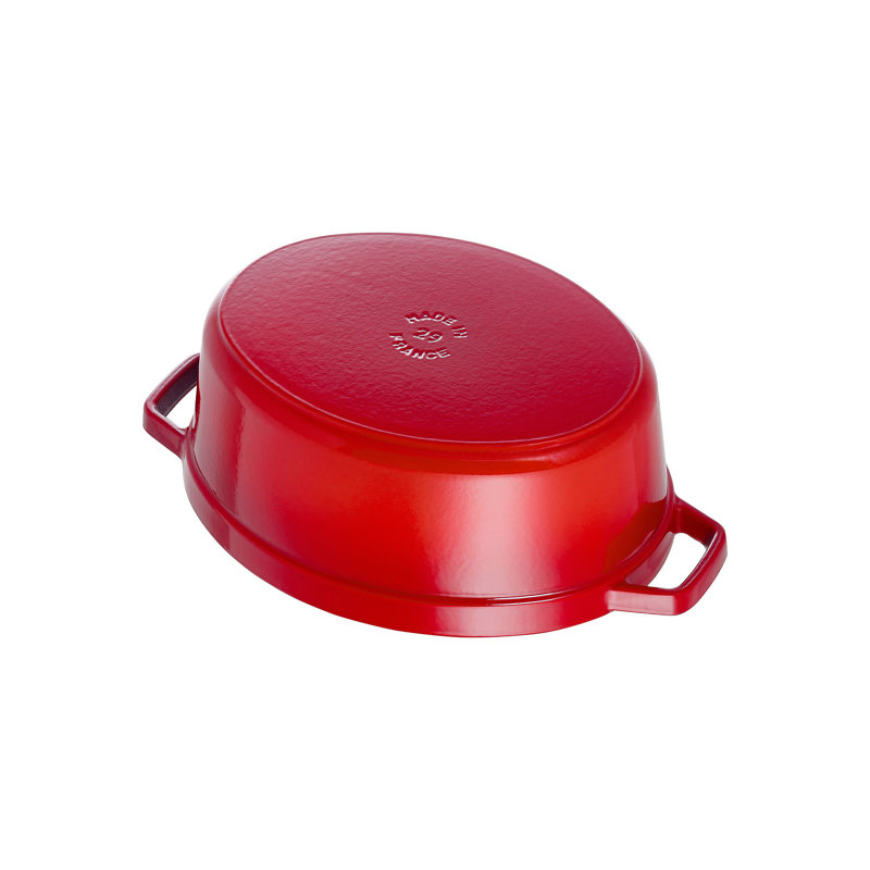 STAUB Oval Cast Iron Cocotte, 29cm, Cherry