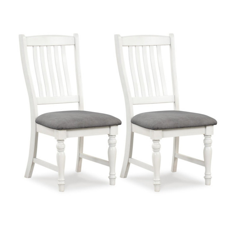 Ensemble de 2 chaises de salle à manger avec pieds en bois massif