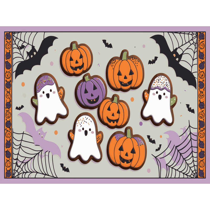 Tapis de vacances d'Halloween The Holiday Aisle®, Rectangulaire 8 pi x 10 pi