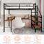 Lit mezzanine avec bureau intégré en forme de L, compartiments de rangement multiples, structure robuste, garde-corps continu pour économiser de l'espace et une utilisation silencieuse dans n'importe quelle pièce-1699655907